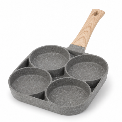 Aluminum Non-Stick 4-Compartment Omelet Pan