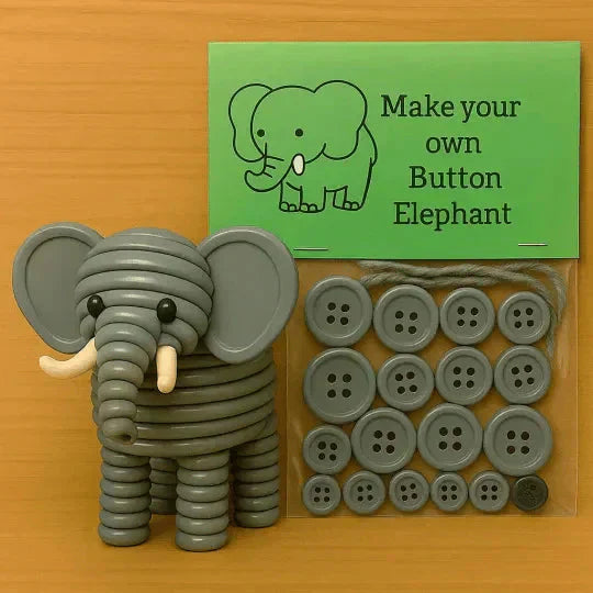 Animal Craft Kit All-In-One Buttons & Yarn