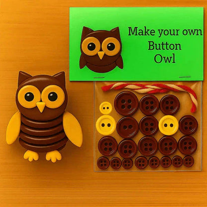 Animal Craft Kit All-In-One Buttons & Yarn