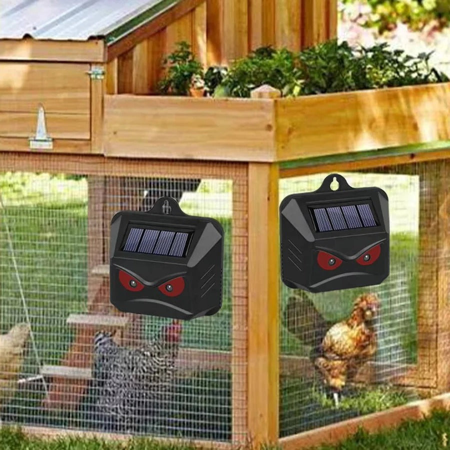 Animal Repeller Solar Ultrasonic & Blinking LED Pet-Safe
