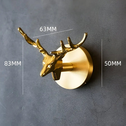 Animal Wall Hook Solid Brass Gold Finish