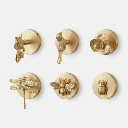 Animal Wall Hook Solid Brass Gold Finish