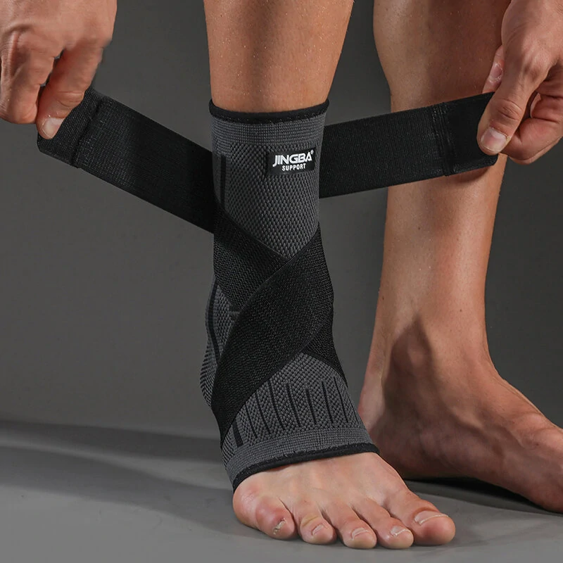 Ankle Brace Adjustable Compression Velcro Strap & Breathable Fabric