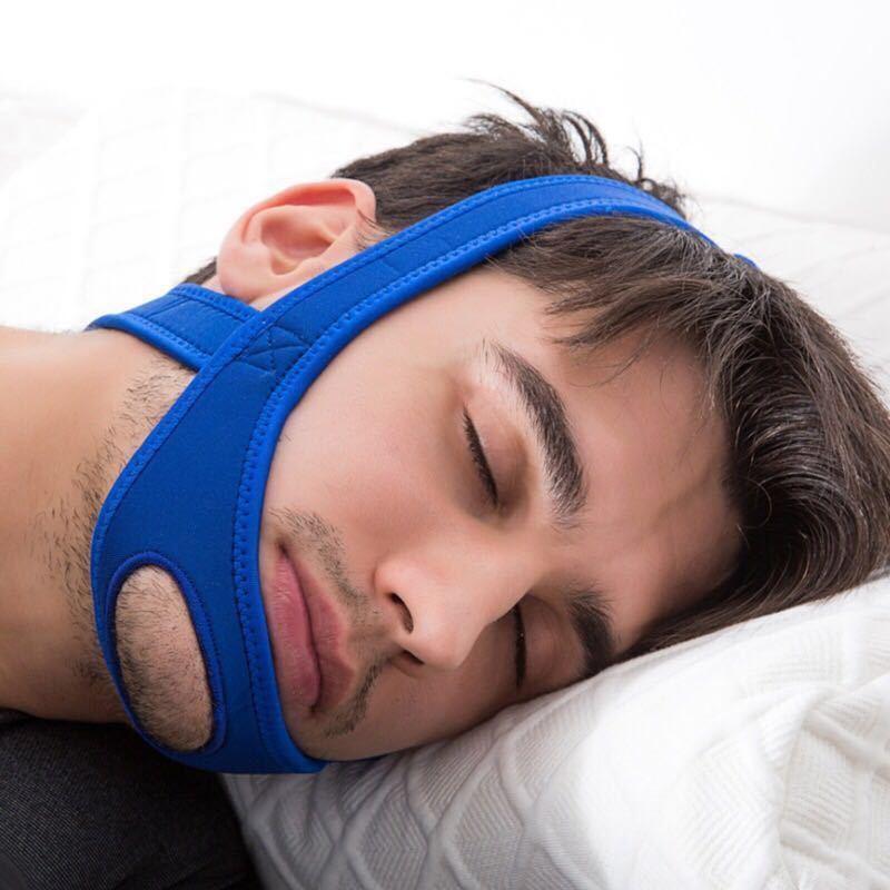 Anti-Snoring Chin Strap Adjustable Fit Breathable Fabric Velcro Closure