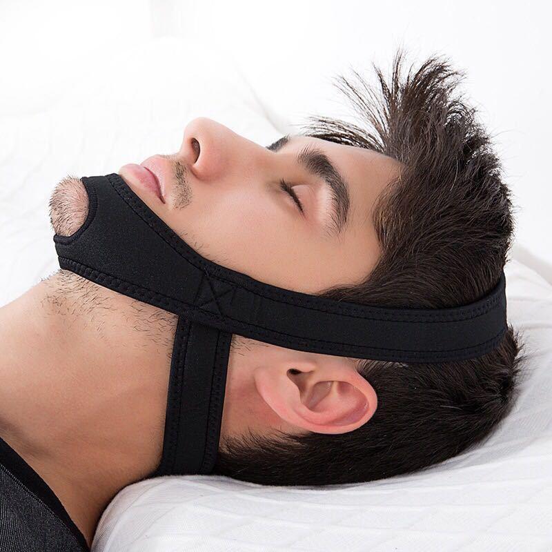 Anti-Snoring Chin Strap Adjustable Fit Breathable Fabric Velcro Closure