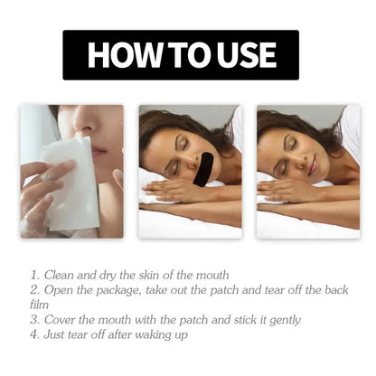 Anti-Snoring Mouth Strips Breathable Skin-Friendly 30-Pack