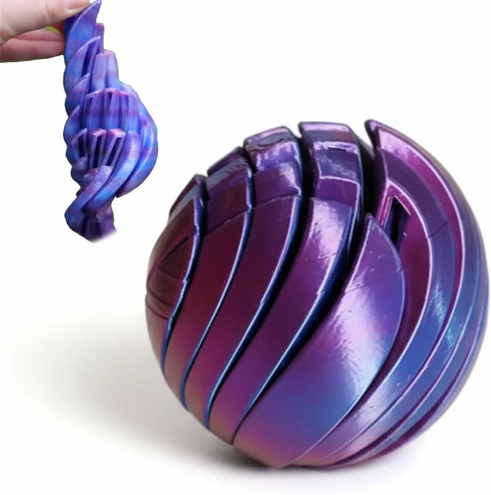 Anti-Stress Ball Spiral Silicone Noiseless Pocket Size