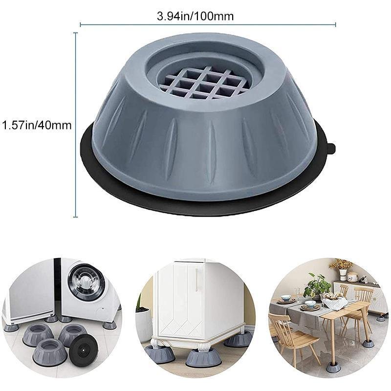 Anti-Vibration Pads Rubber Noise-Reducing & Anti-Slip Set of 4