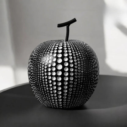 Apple Sculpture Resin Perforated Dot Pattern