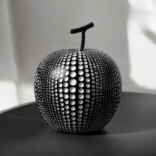 Apple Sculpture Resin Perforated Dot Pattern