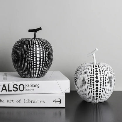 Apple Sculpture Resin Perforated Dot Pattern
