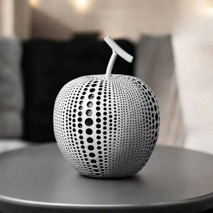 Apple Sculpture Resin Perforated Dot Pattern