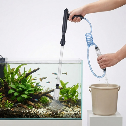 Aquarium Gravel Vacuum Automatic Battery-Powered Adjustable Tubes