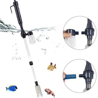 Aquarium Gravel Vacuum Automatic Battery-Powered Adjustable Tubes