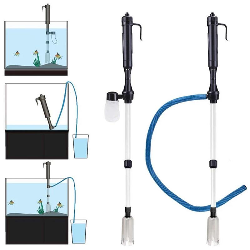 Aquarium Gravel Vacuum Automatic Battery-Powered Adjustable Tubes