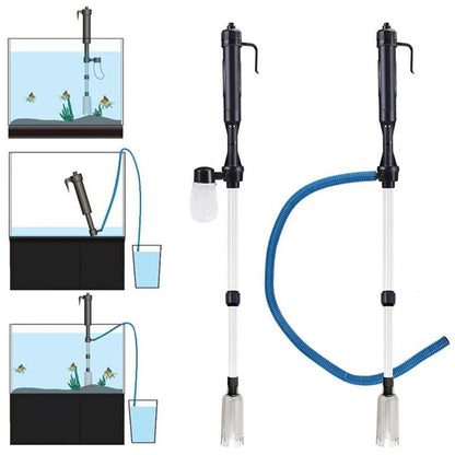 Aquarium Gravel Vacuum Automatic Battery-Powered Adjustable Tubes