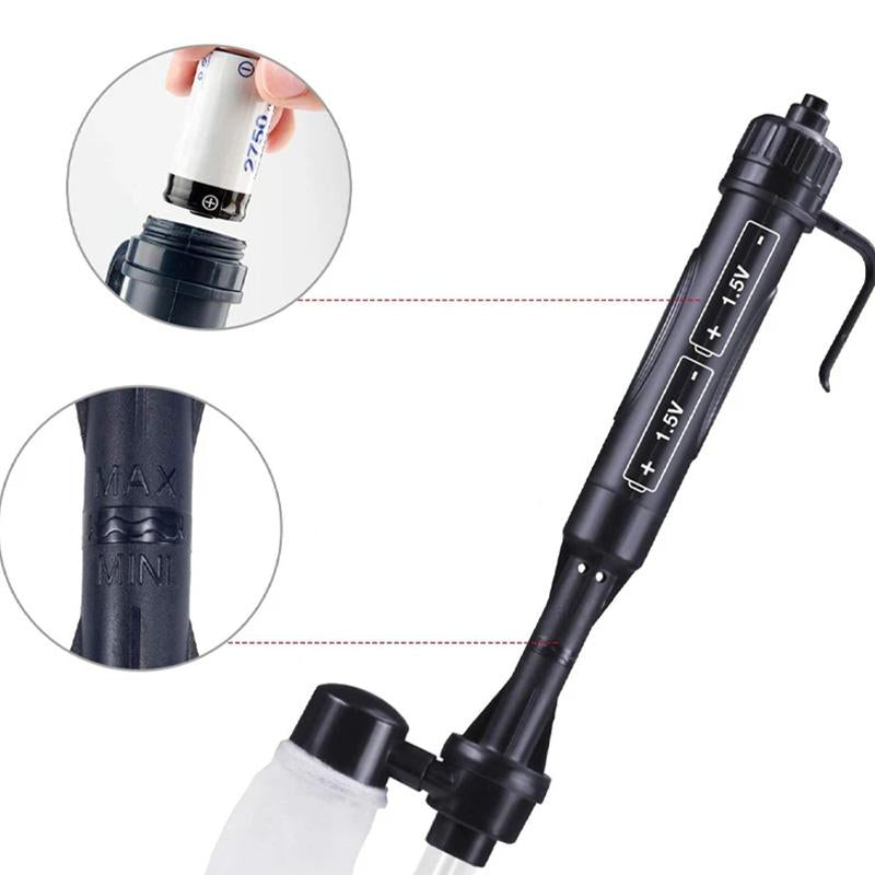 Aquarium Gravel Vacuum Automatic Battery-Powered Adjustable Tubes