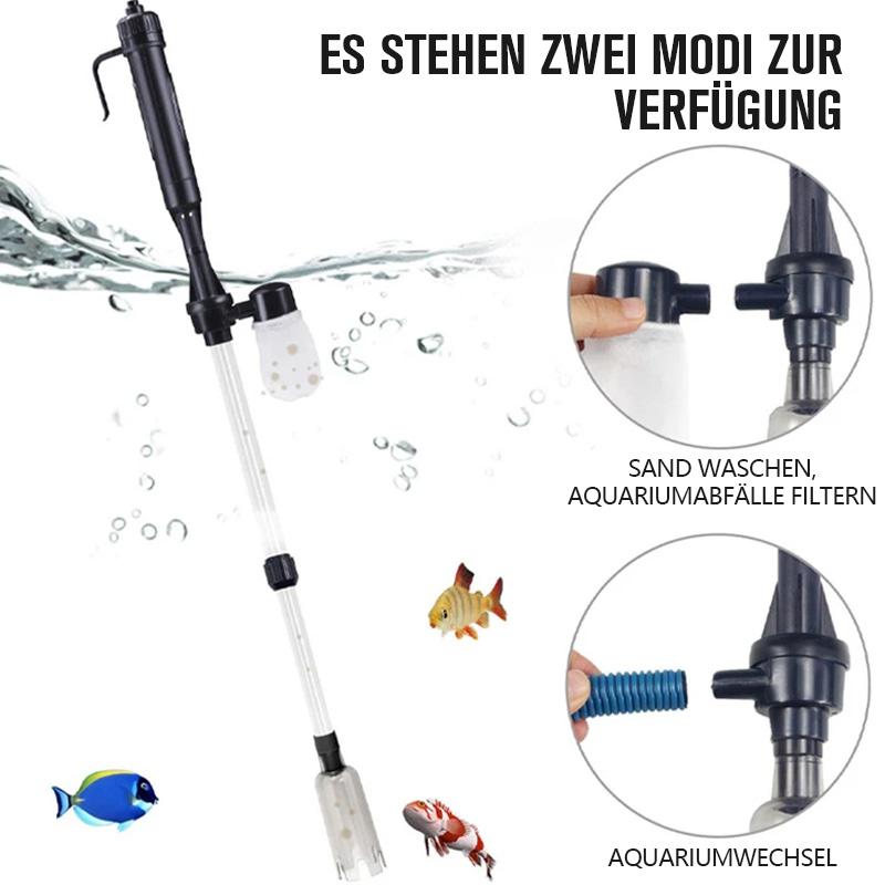 Aquarium Water Changer Battery-Powered Adjustable Tubes & Filter Bag