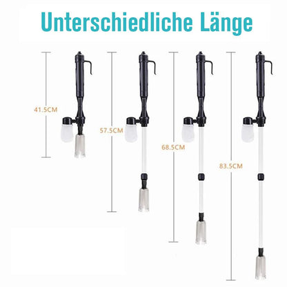 Aquarium Water Changer Battery-Powered Adjustable Tubes & Filter Bag