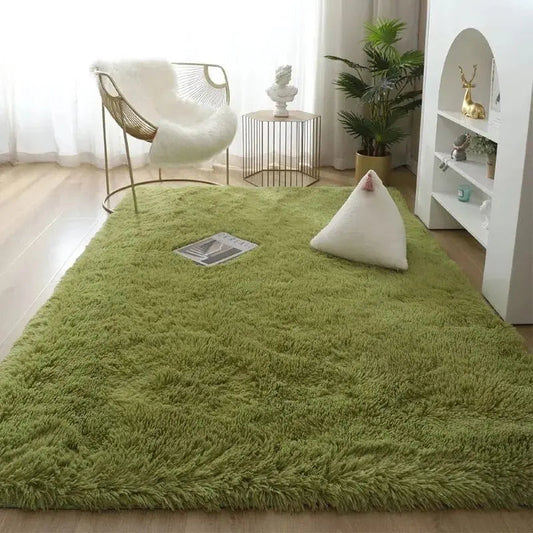 Area Rug High-Pile Plush & Wilton Weave Non-Slip Backing
