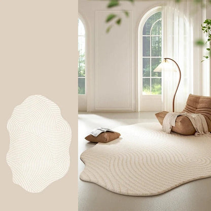 Area Rug Soft Pile & Wave Texture