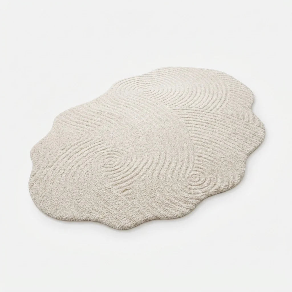 Area Rug Soft Pile & Wave Texture