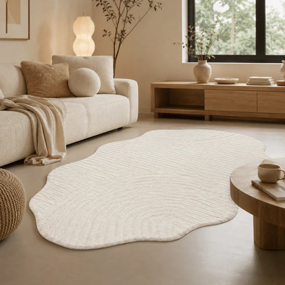 Area Rug Soft Pile & Wave Texture