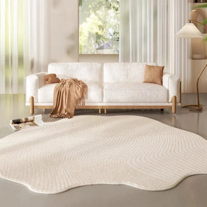 Area Rug Soft Pile & Wave Texture