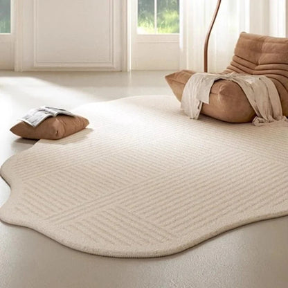 Area Rug Soft Pile & Wave Texture