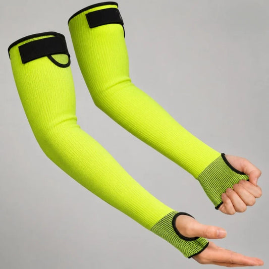 Arm Sleeves Cut-Resistant Heat-Resistant Adjustable Velcro & Thumb Hole
