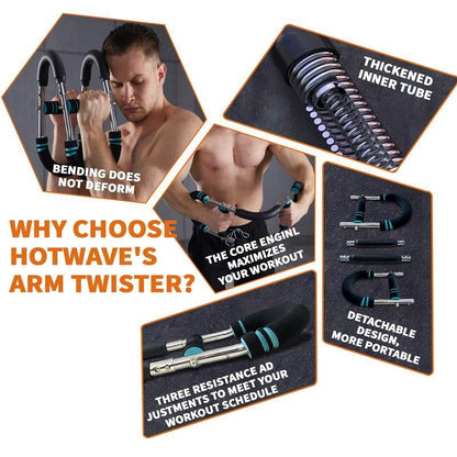 Arm Twister Trainer Adjustable Resistance & Non-Slip Foam Grip