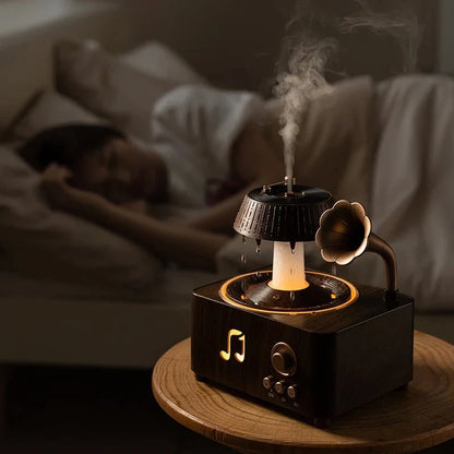Aroma Diffuser Gramophone Style Rain Effect LED Timer