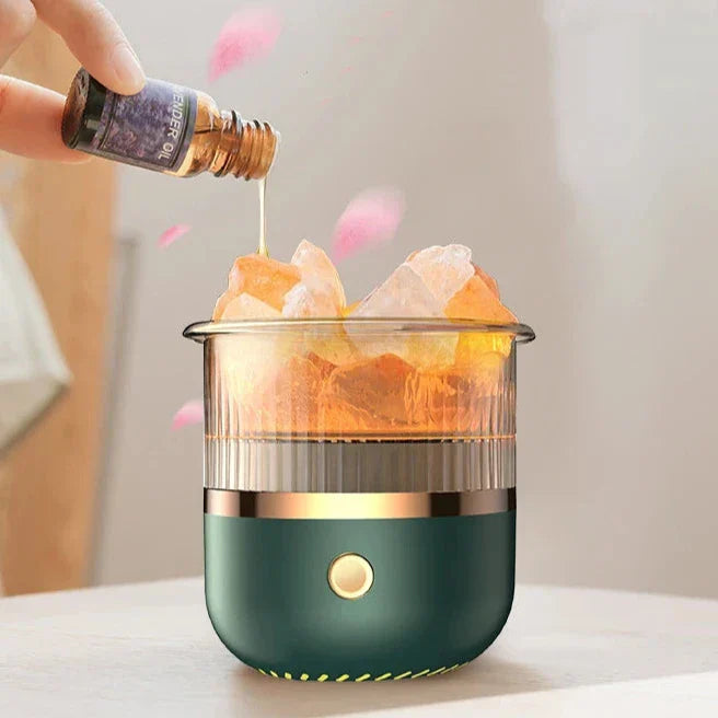 Aroma Diffuser Himalayan Salt Lamp Ultrasonic 160ml Tank