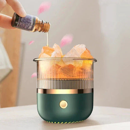 Aroma Diffuser Himalayan Salt Lamp Ultrasonic 160ml Tank