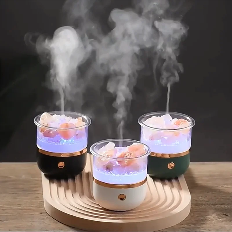 Aroma Diffuser Himalayan Salt Lamp Ultrasonic 160ml Tank