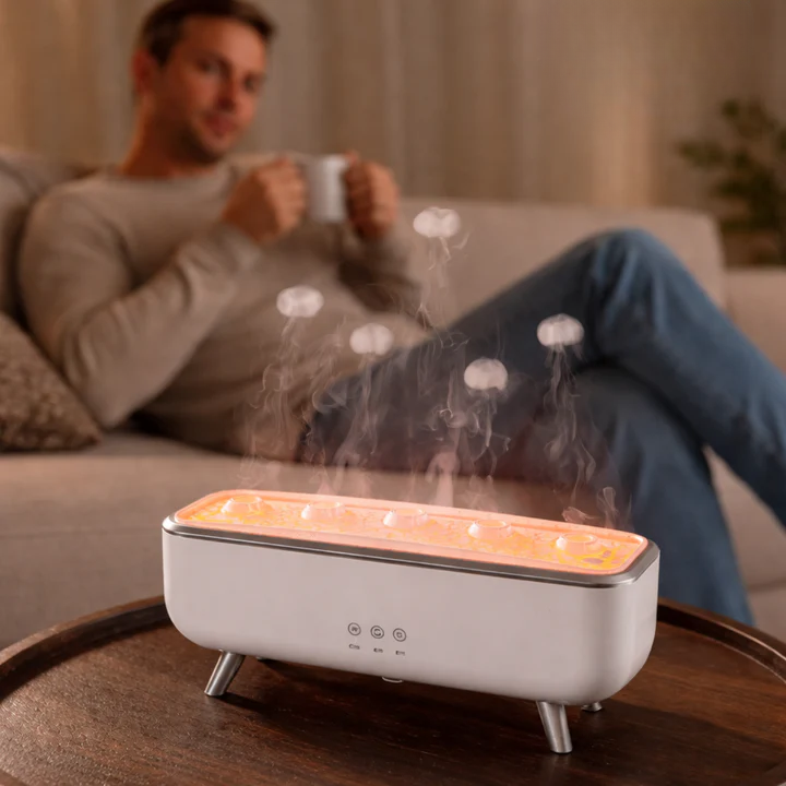 Aroma Diffuser Jellyfish Mist Remote & Timer 300ml Tank