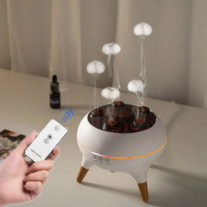 Aroma Diffuser Multi-Fountain Cloud Mist Remote Control