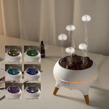Aroma Diffuser Multi-Fountain Cloud Mist Remote Control
