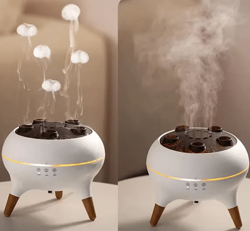 Aroma Diffuser Multi-Fountain Cloud Mist Remote Control