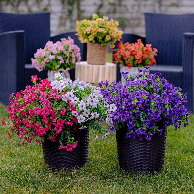Artificial Flower Set Lifelike UV-Resistant & Colorfast