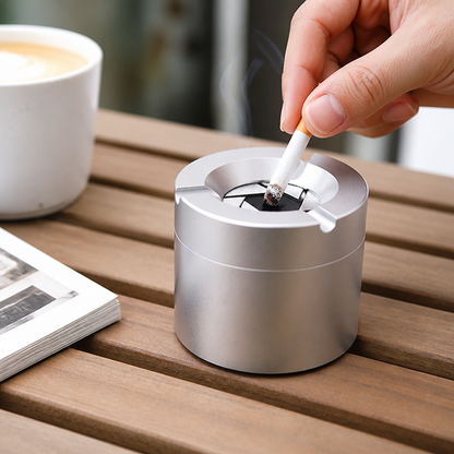 Ashtray Stainless Steel Odor-Tight Twist Lid