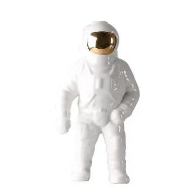 Astronaut Figurine Integrated Flower Compartment Shelf Decor