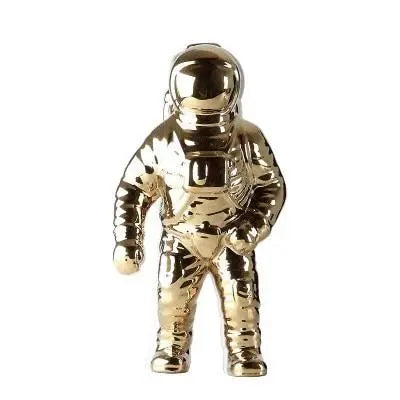 Astronaut Figurine Integrated Flower Compartment Shelf Decor