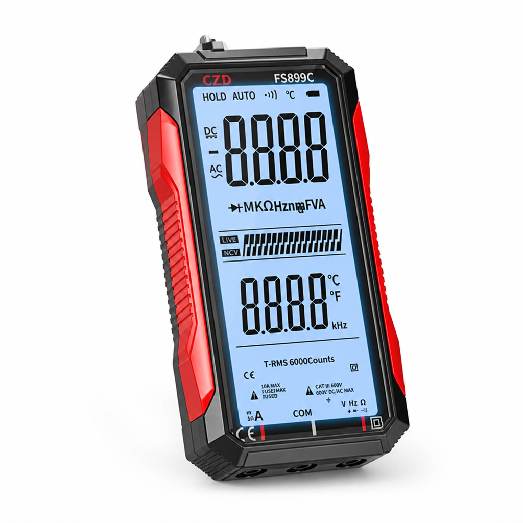 Auto-Range Backlit USB-Rechargeable Digital Multimeter