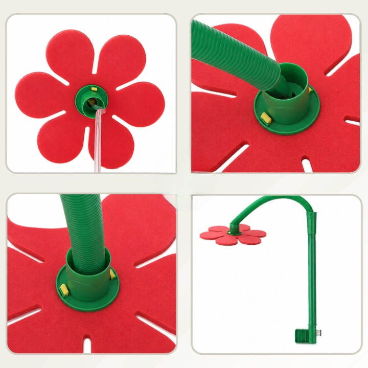 Auto Rotating Lawn Sprinkler Fine Mist Cooling Ground Spike