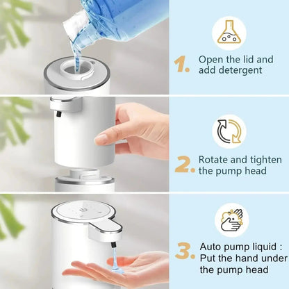 Automatic Soap Dispenser Touchless USB-C Rechargeable IPX5
