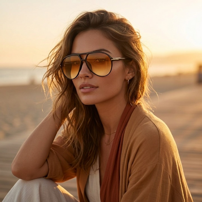 Aviator Sunglasses Oversized Retro UV400 Protection