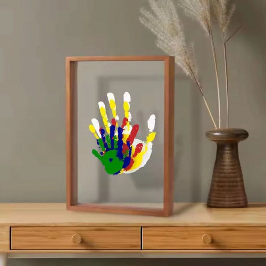 Baby Keepsake Frame Natural Wood Non-Toxic Clay