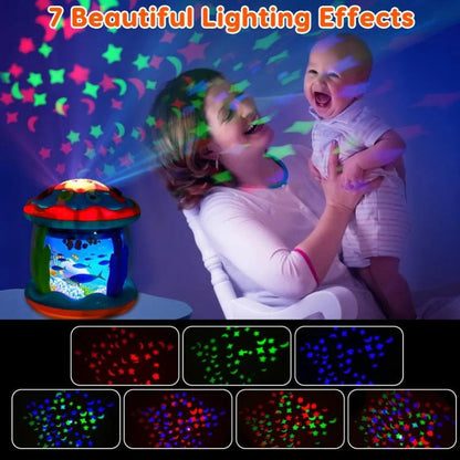 Baby Night Light Rotating Sea Animals & Soothing Melodies