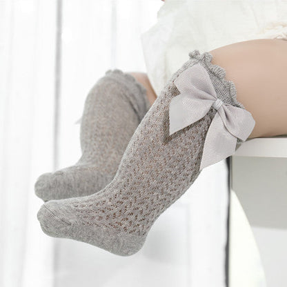 Baby Socks Longer Fit Soft Cotton Decorative Bow